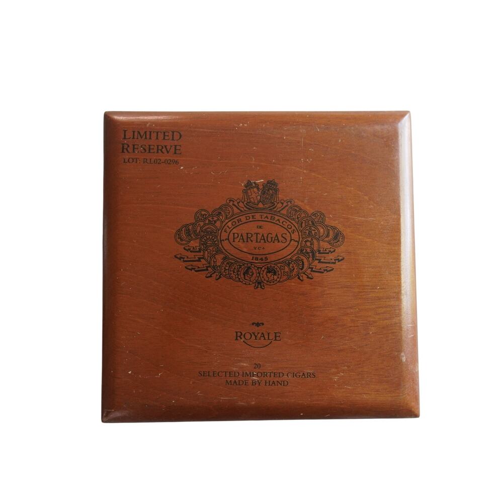 Partagas Limited Reserve Regale Empty Wooden Cigar Box Tray Vintage Decor - Picture 3 of 7